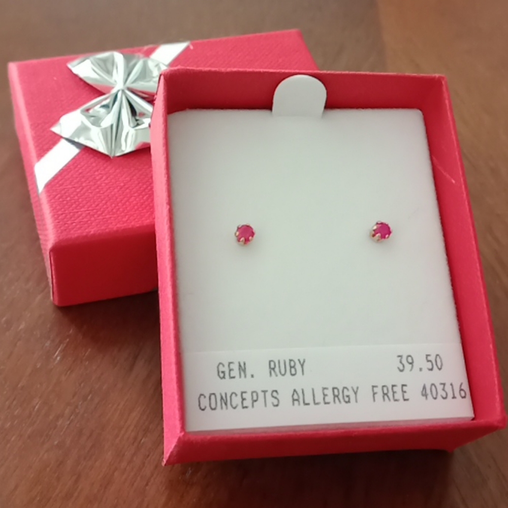 Gen. Ruby Small Stud Earrings - image 1